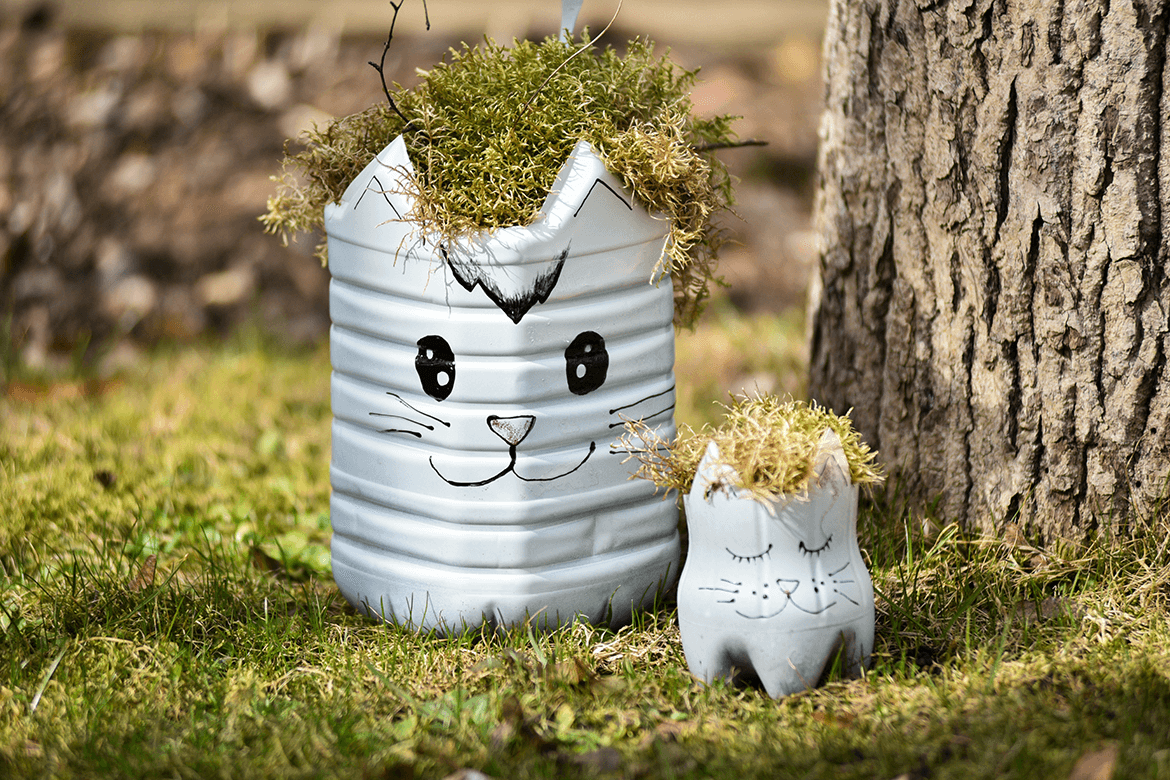 Upcycling Ideen für den Garten - Garten Dekoration aus alten Plastikflaschen